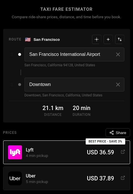 Payfair Launches Free Rideshare Price Comparison Tool, Helping Consumers Save Up to 30% on Uber and Lyft Fares